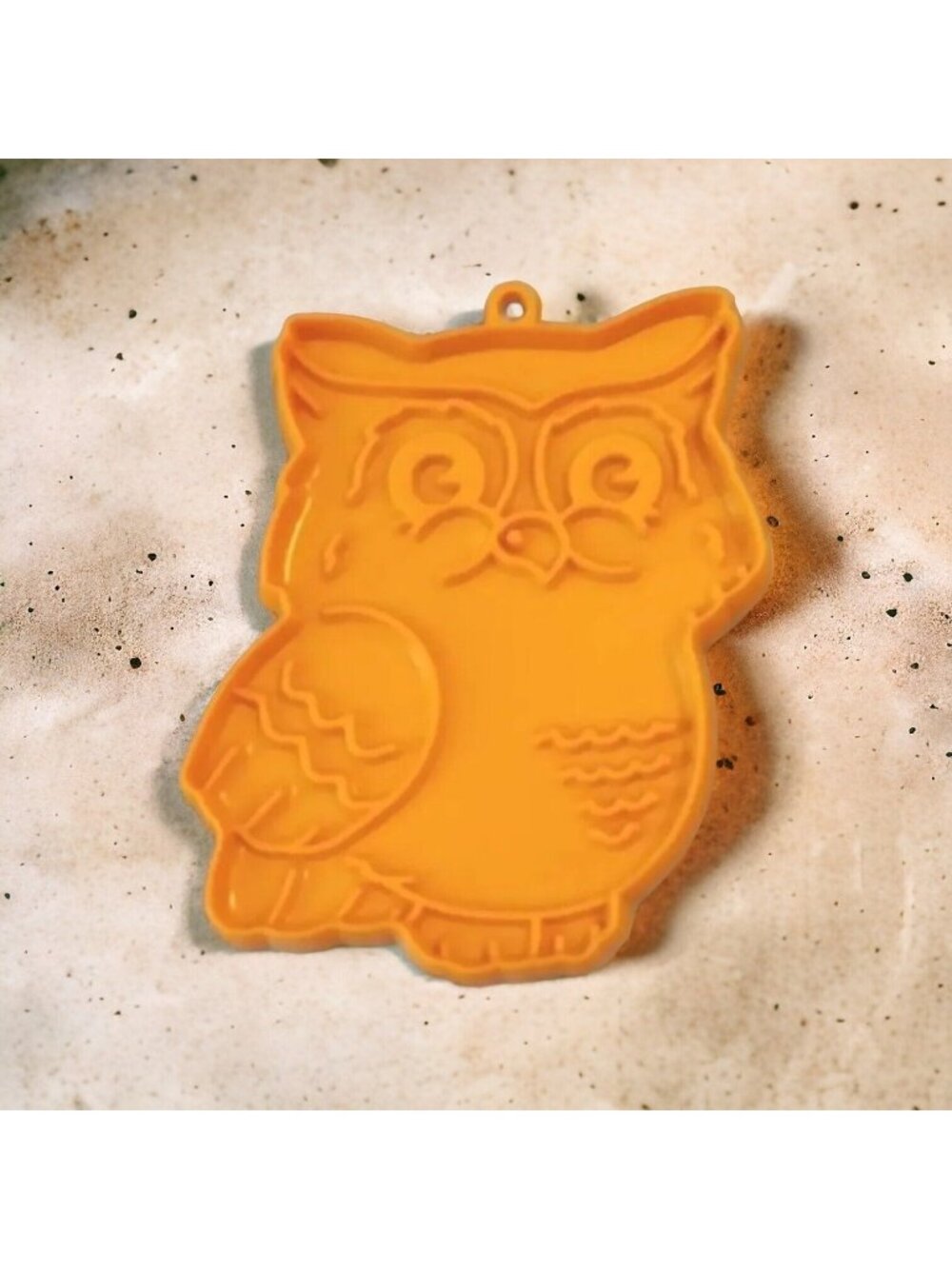Vintage Hallmark Owl Cookie Cutter Ornament Tan 1990 Autumn Bird Halloween 4"x3"